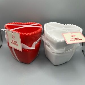 Target Bullseye Playground Valentine Heart Ramekin Set Red And White 2025 NEW